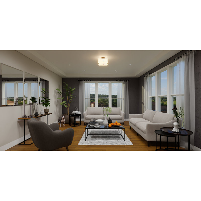 Fabric Semi Flush Mount