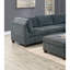 Ensemble de canapé modulaire en chenille gris modulaire 6 pièces