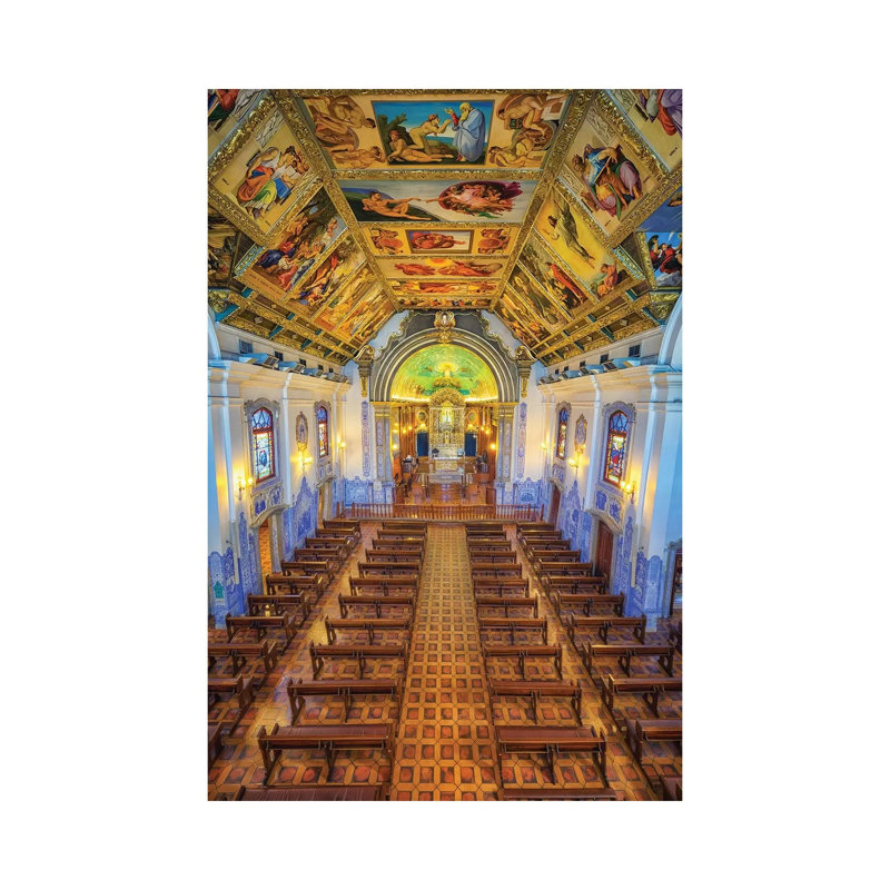 Interior Of The Church - Wrapped Canvas Print, 30.48cm H x 20.32cm W x 1.905cm D