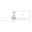 Silas 44'''' Smart Ceiling Fan With Remote, Light Kit IncludedWorks With Google Assistant And Amazon Alexa,Siri Shortcut.