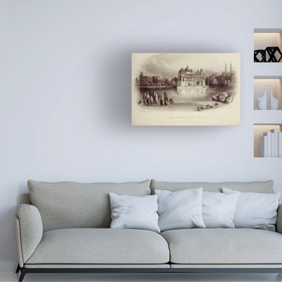 William Carpenter Sacred Temple And Tank - Umritsir Canvas Art