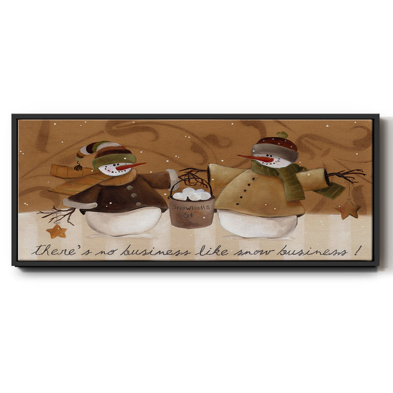 Boules de neige - toile encadrée, H 12 po x l 30 po
