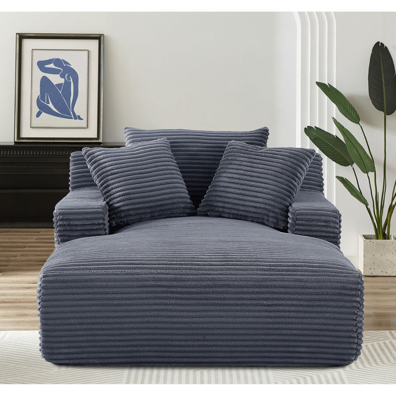 Fauteuil-lit Comfy Sleeper en velours côtelé gris, Gris