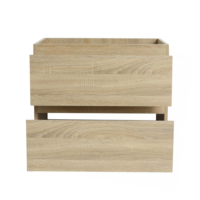 Meuble-lavabo mural en bois, Chêne clair