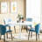 Indars Round Metal Base Dining Table-1649017038-1649017036