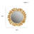 Gold Gingko Leaf Round Wall Mirror 30.5"