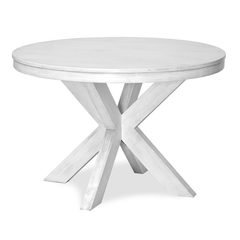 Surfside - Table de salle à manger ronde 45 po - Finition blanche patinée