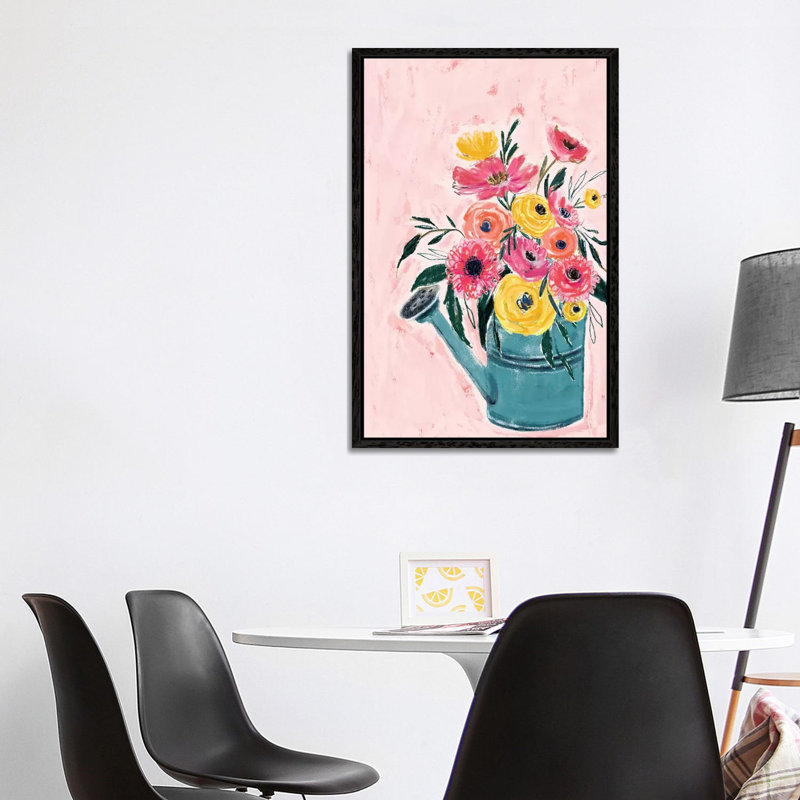 Spring Garden by Joy Ting - Print on Canvas, 101.6cm H x 66.04cm W x 3.81cm D, Black Framed