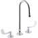 Triton Bowe 1.0 GPM Widespread Bathroom Sink Faucet with Laminar Flow, Gooseneck Spout and Wristblade Handles, Drain Not Included