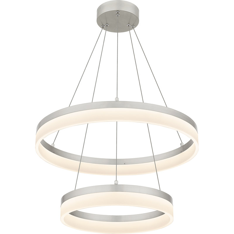 Vashtie Integrated LED Pendant Light, Brushed Nickel