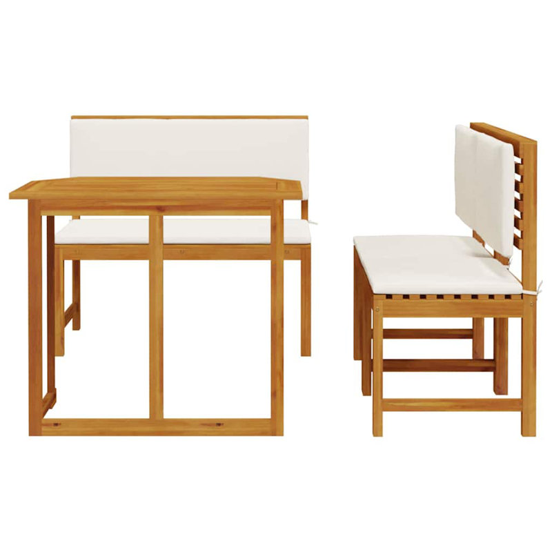 Ensemble bistro 3 pièces vidaXL Garden, Beige