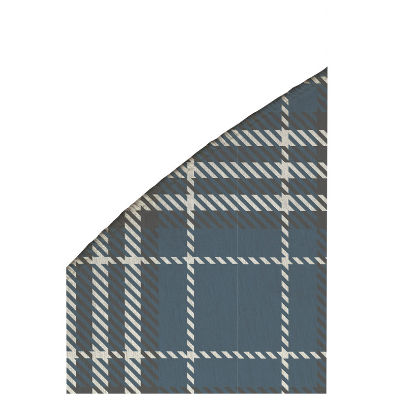 Christopher's Plaid Non-Slip Outdoor Rug, Round 5'
