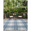 Tapis intérieur / extérieur pour jardin à carreaux bleu-27811599