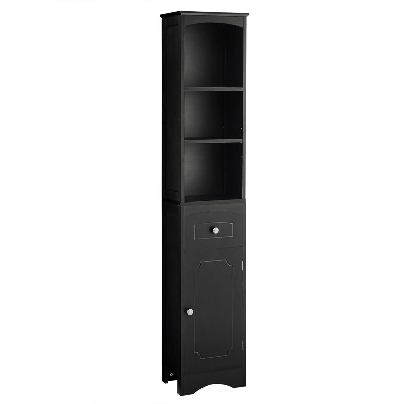 Tall Bathroom Cabinet, Black