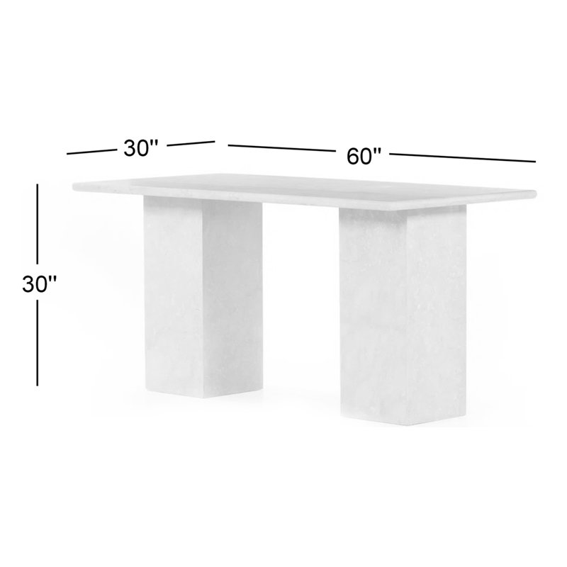 Arum Marble Writing Desk, Cream
