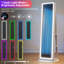 Armoire à bijoux autoportante avec lumières à intensité variable RVB, armoire à bijoux verrouillable avec base pivotante à 360 °