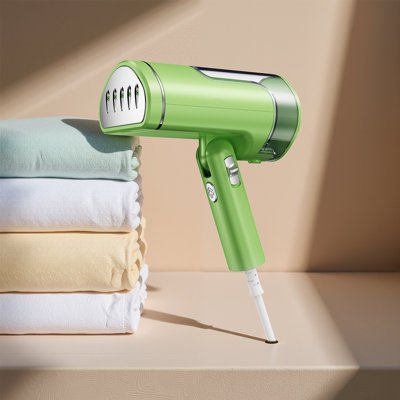 Portable Garment & Fabric Steamer for Home and Travel | 1200W Fast Heat-Up, Foldable Handheld | Compact Travel Size | For Use with 120V (Green)