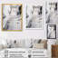 Blanc et gris ondulations de pierre I - art mural abstrait en marbre-745770473-745770472