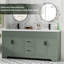 Ensemble de meuble-lavabo sur pied 72 po avec plateau en résine Breonica, peint à la main, assemblage requis-309421648