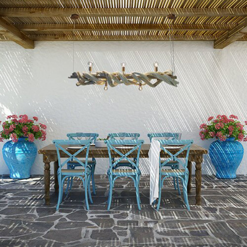 Boville 5 - Light Natural Wood Unique/Statement Pendant