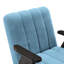 Chaise bleue avec finition bois, design moderne et confortable - bleu, base en bois, rembourrage-1057541537