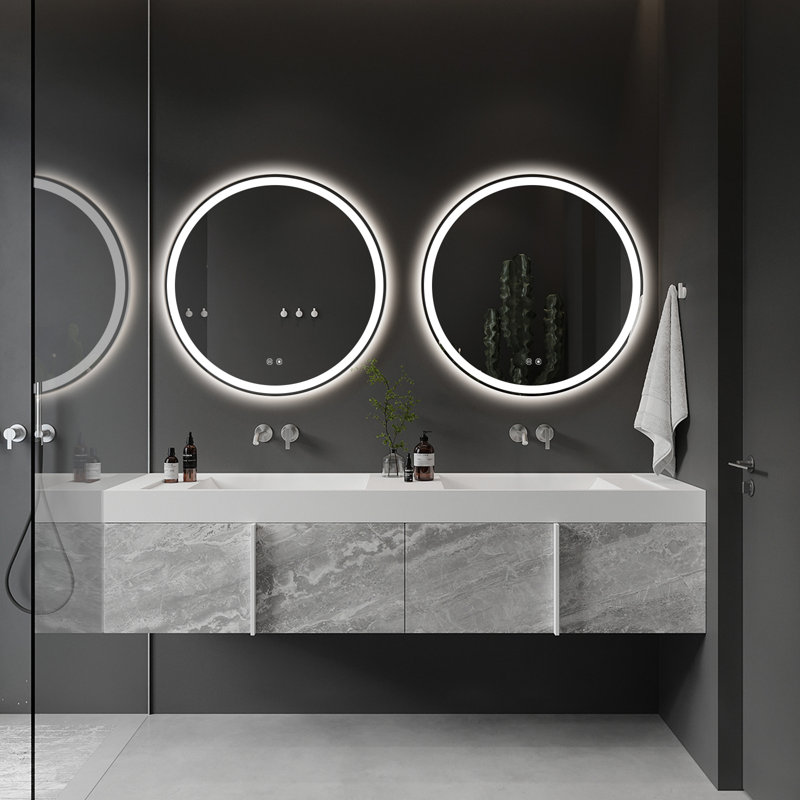 Miroir mural plat, H 33,27 po x l 25,39 po x P 2,28 po