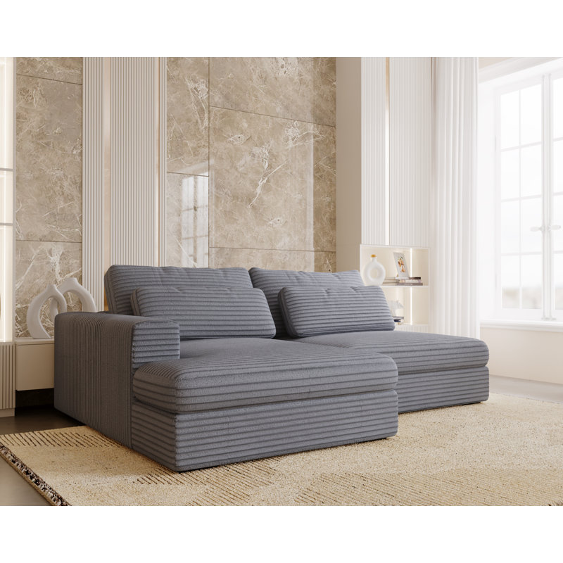 Teirra 2 Seater Sofa Bed, Grey, Right Hand Facing