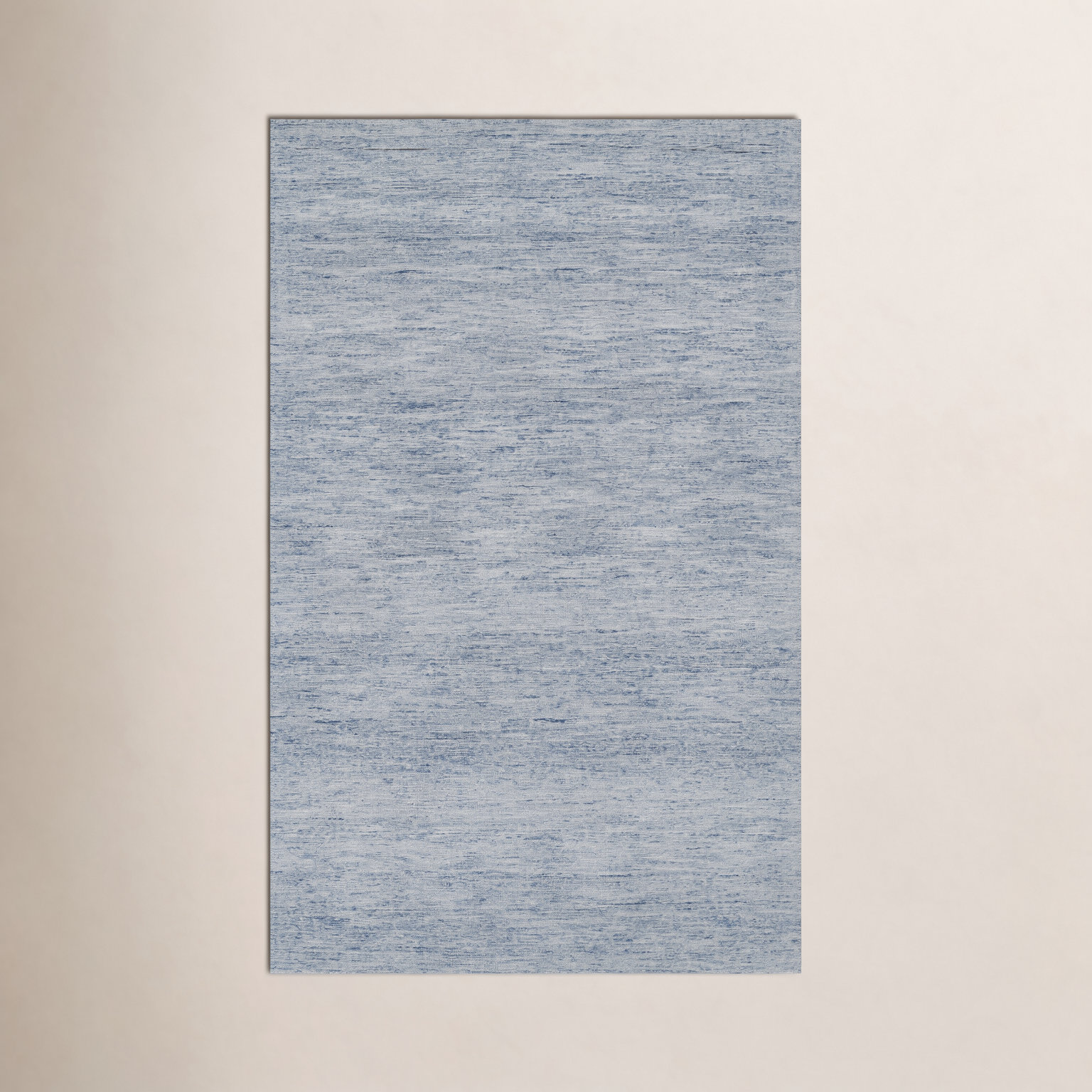 Criston Light Blue Sand Hand-Tufted Wool Rug, Rectangle 2' x 3'