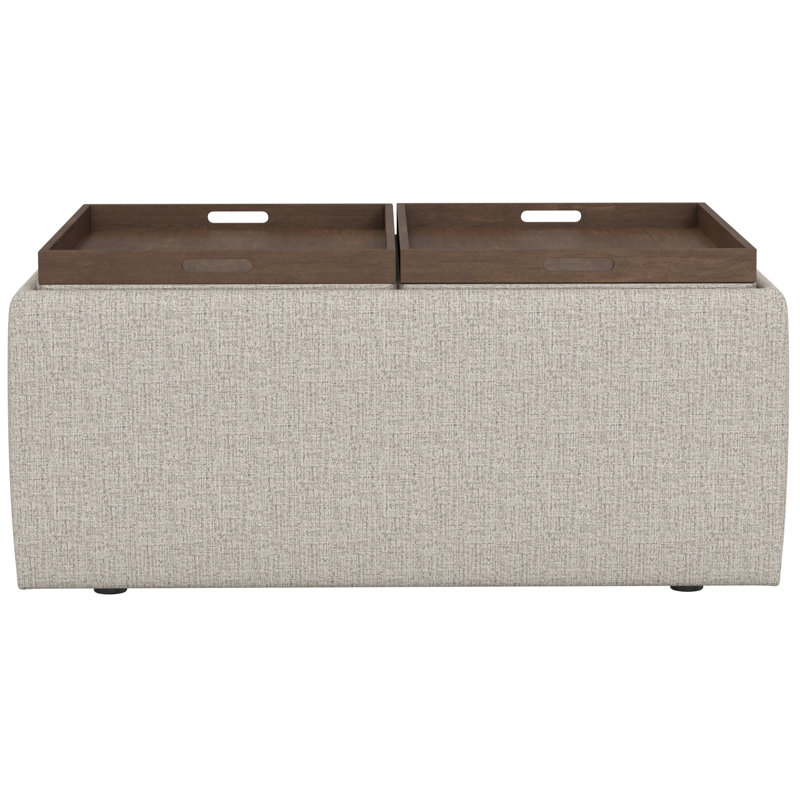 Repose-pieds de rangement beige