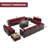 12 - Person Outdoor Wicker Patio Conversation Furniture Set with Fire Pit Table-43077223