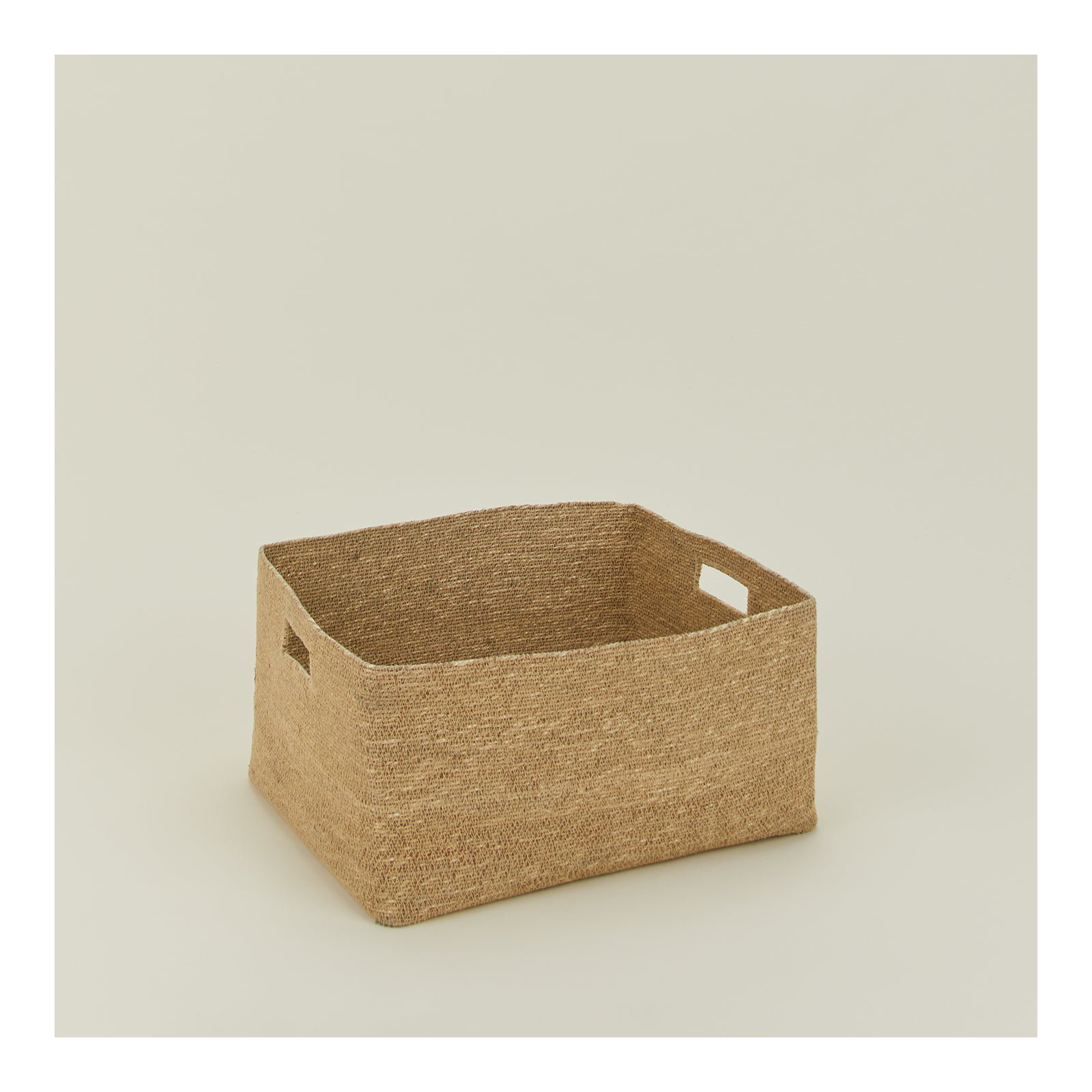 Essential Laundry Basket with Handles, Natural, 9" H x 17" W x 14" D