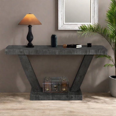 Banc d'entrée en bois vieilli 60 pouces avec armoire de rangement en placage de bois massif à 2 niveaux, conception large rustique pour le couloir, le salon et le canapé derrière