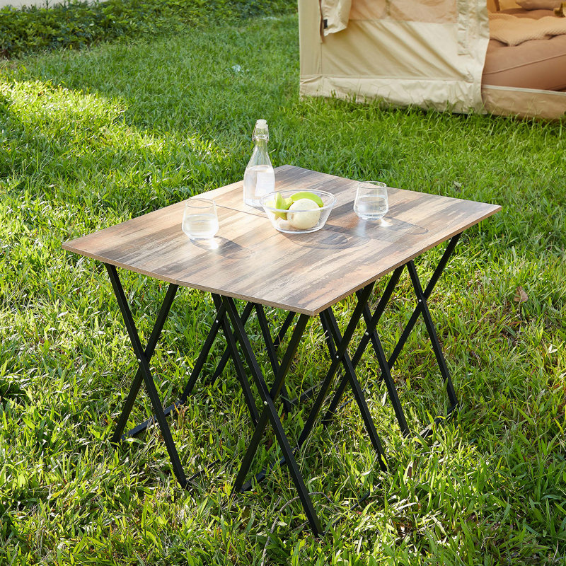 TV Trays for Eating Set of 4 with Stand,Folding TV/Snack Tray Table Set