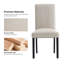 Ensemble de 2 chaises de salle à manger rembourrées épaisses en tissu de lin moderne-554417784