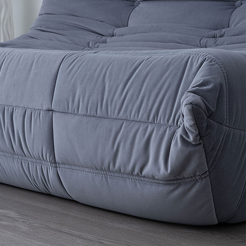 Cozy Modern Lounge 2 Seater, Gray Microfiber / Microsuede