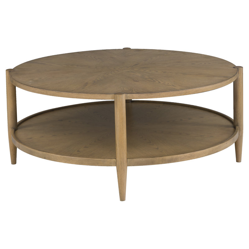 Maxwell Round Cocktail Table, Sunlit Oak