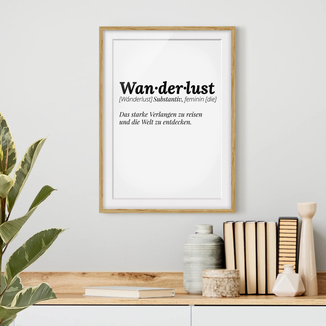 Poster Die Definition von Wanderlust