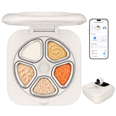 FURDEAR Europa Pro Heating/Cooling Smart Automatic Wet Pet Food Feeder with HD Camera & App Control