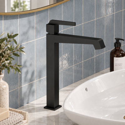 Single Hole Vessel Bathroom Faucet with Drain Assembly, Single Handle Vessel Bathroom Sink Faucet