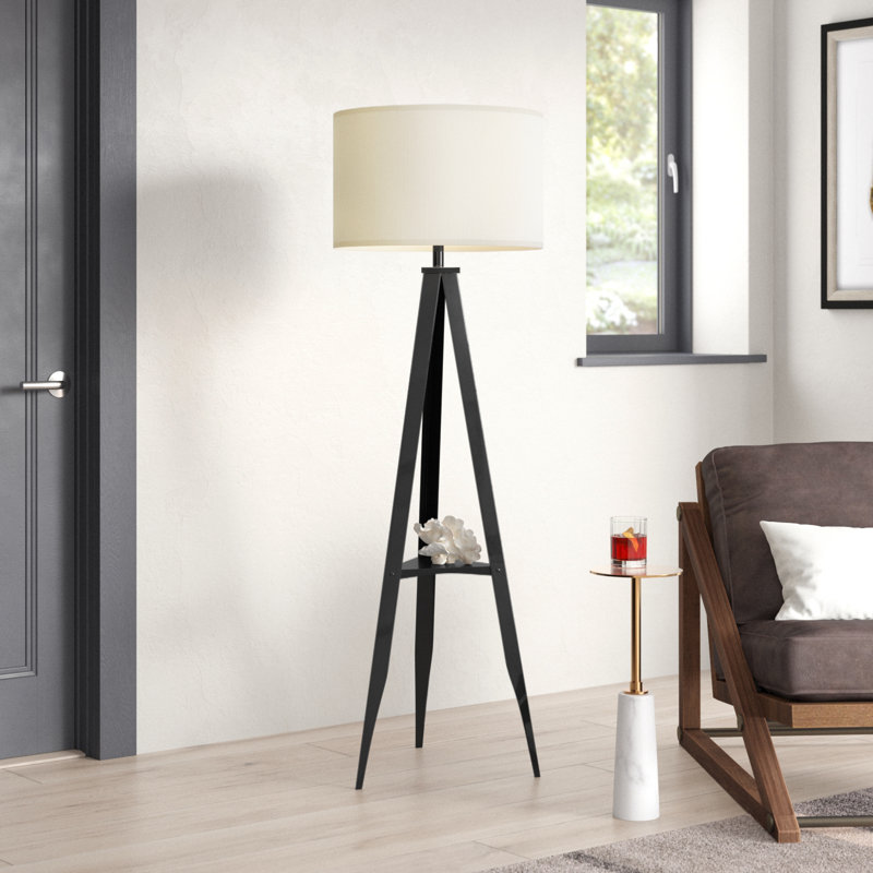 Athalene 61.5'' Black Tripod Floor Lamp
