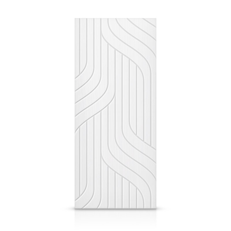 Porte standard à panneaux en bois, Blanc, 30 po x 80 po