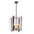 4-light Transitional Glass Pendant Light Adjustable Height