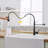 Commercial Black Kitchen Faucet With Pull Out Sprayer, Single Handle Single Lever Kitchen Sink Faucet