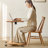 Burlywood+White Rectangular Solid Wood+Aluminium Alloy End Table-422551535