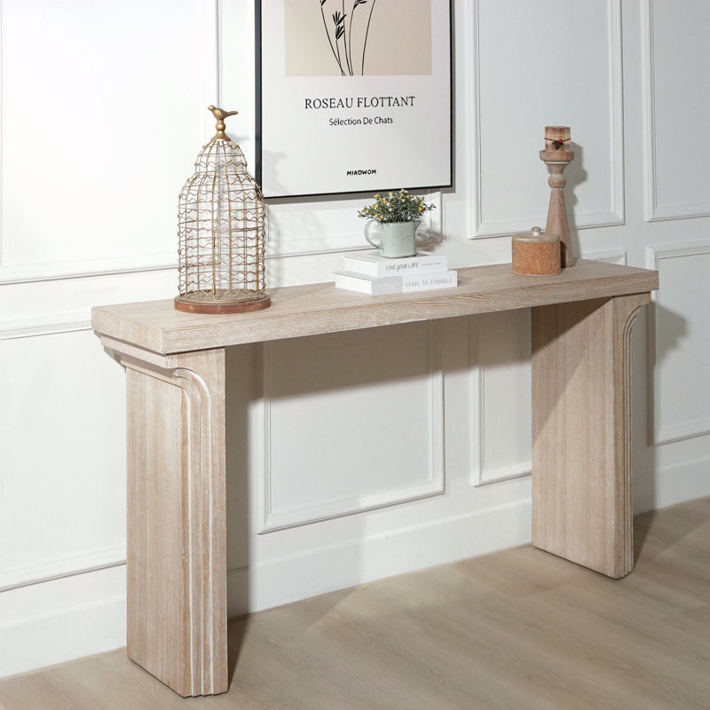 Console 58 "en bois minimaliste moderne pour entrée, Naturel