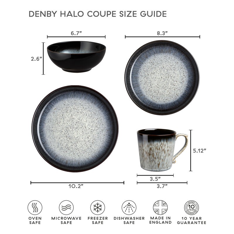 Halo Handmade Stoneware Coffee Mug, Black