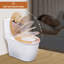 Toilet Seat With Soft-Close Mechanism, Wood, Toilet Seat, O-Shape With Hinges, Quick Release Function For Easy Cleaning, Flower Goddess Motif