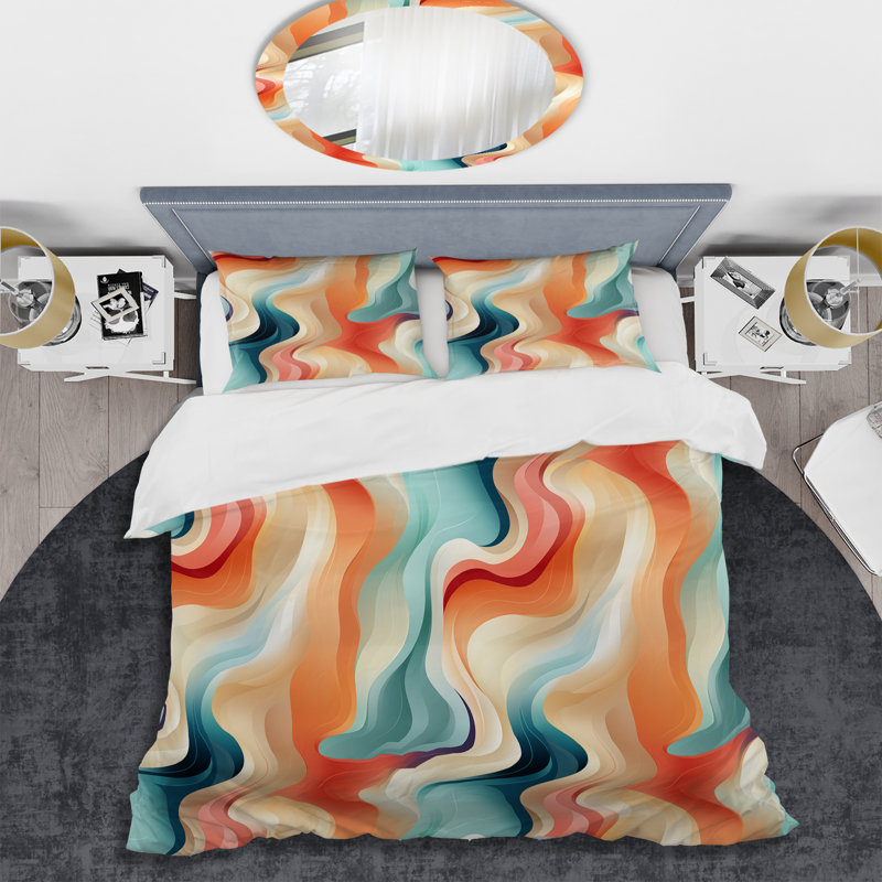 Minimalist Abstraction I - Abstract Duvet Cover Set, Housse de couette simple + 1 taie décorative stan