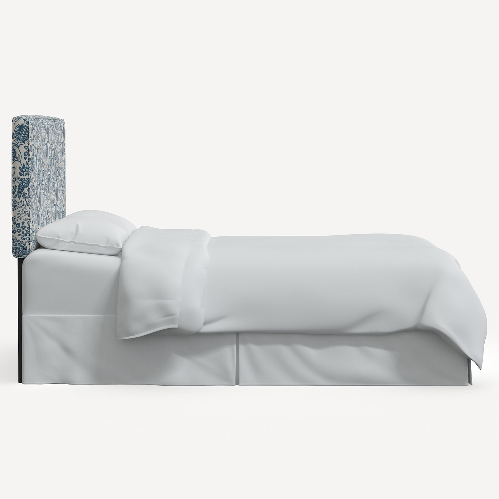 Elly Headboard, California King, Rpc Pomegranate Blue Linen