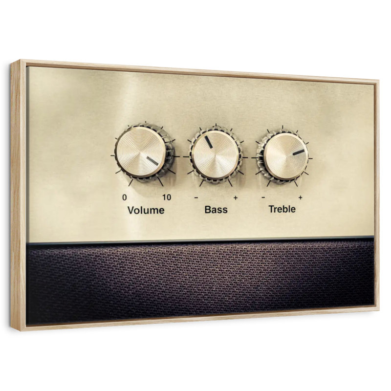 Volume Controls For Sepulveda, Floating Frame Natural Wood, 31" X 21"